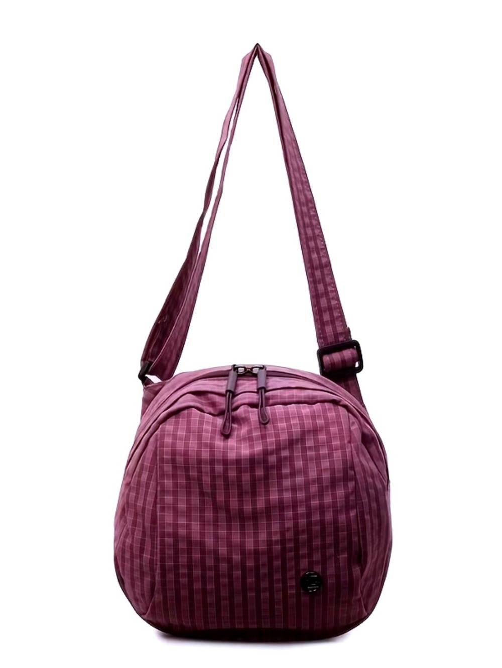 New -Cute & Stylish -Purple Plaid Round Crossbody Bag